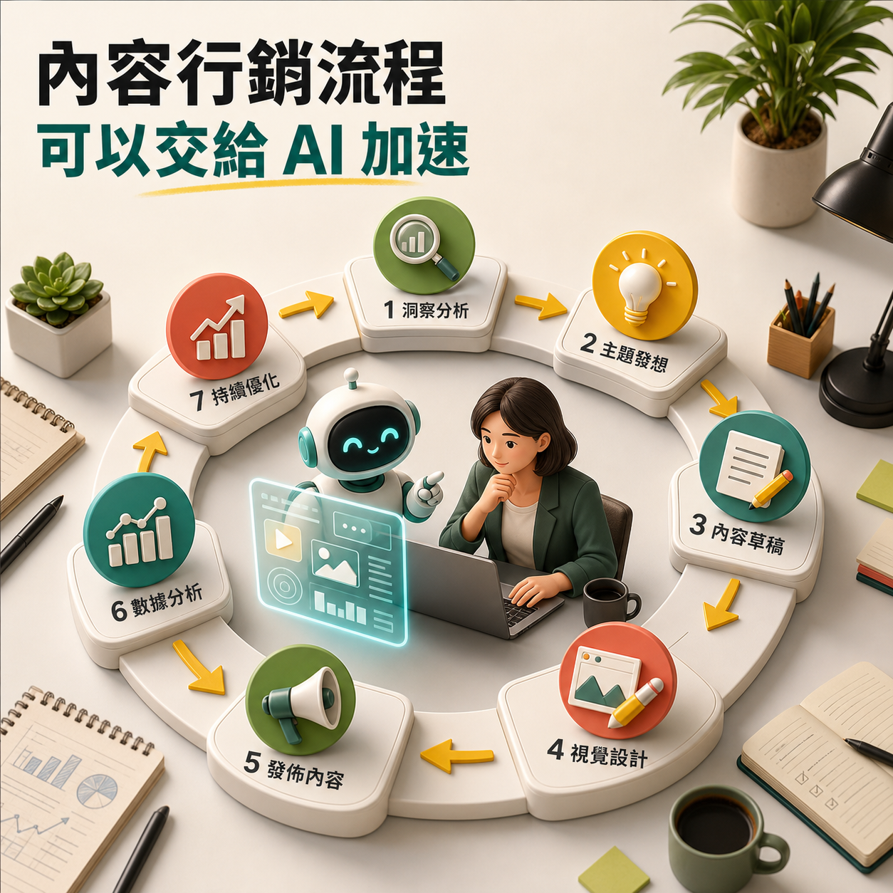 內容行銷流程，可以交給 AI 加速